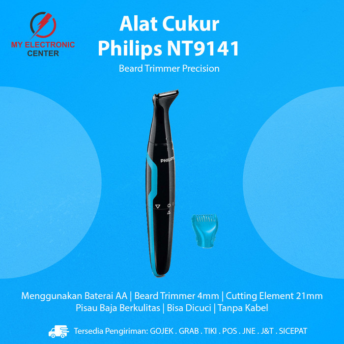 Mesin Cukur Elektrik Philips NT9141 Pencukur Jenggot Kumis Jambang