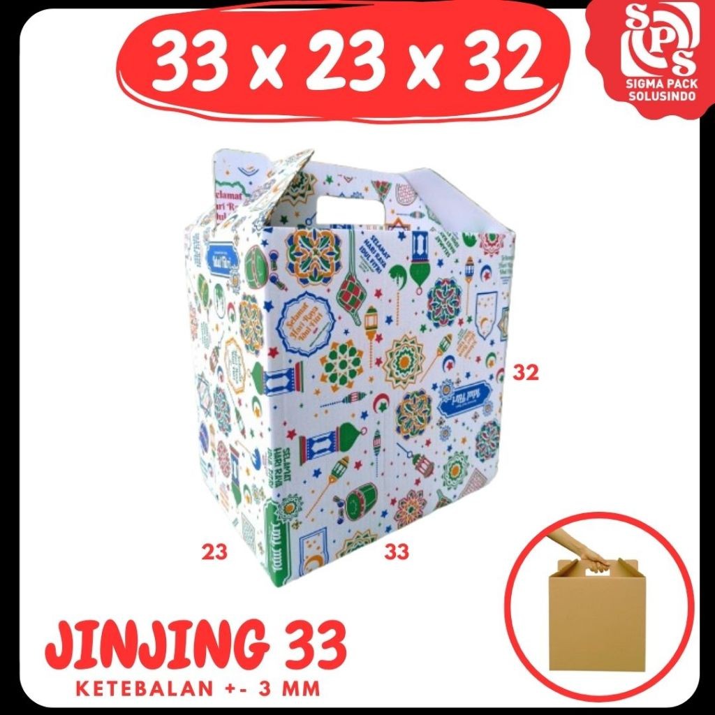 

Box Jinjing 33X23X32 Gable Box Kardus Packing Eid Mubarok Idul Fitri Bingkisan