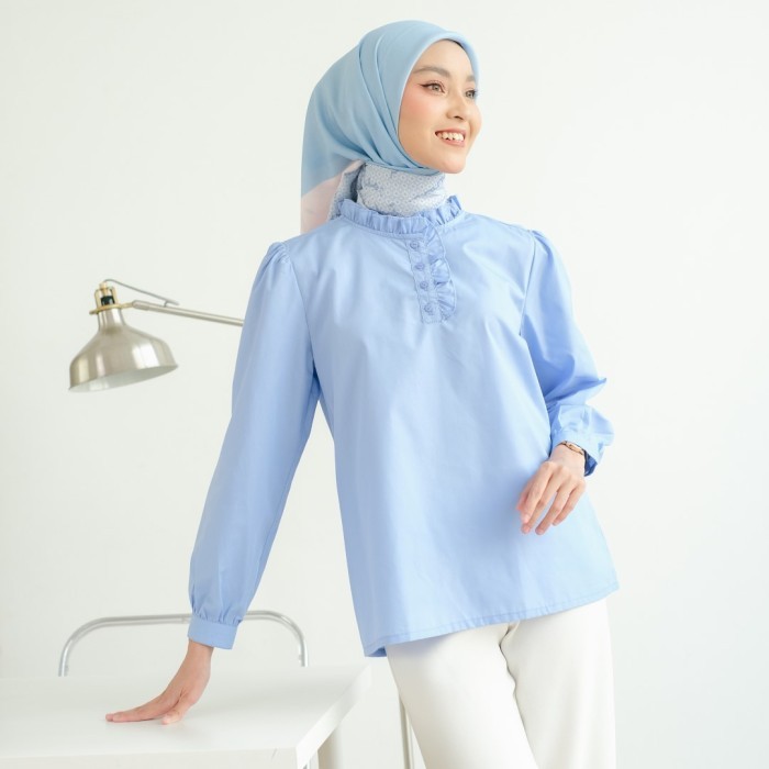 Murah Atasan Wanita Wudhu Busui Friendly - Zoya AZALEA Blouse - Bahan Premium Cotton Non COD