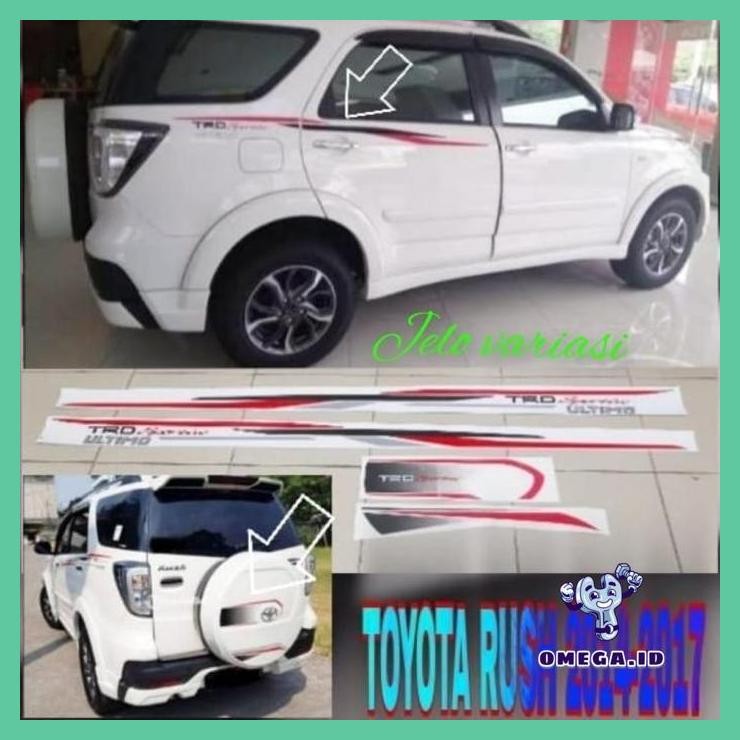 STIKER MOBIL RUSH / TERIOS TRD ULTIMO TAHUUN 2014 - 2017 - VARIAN