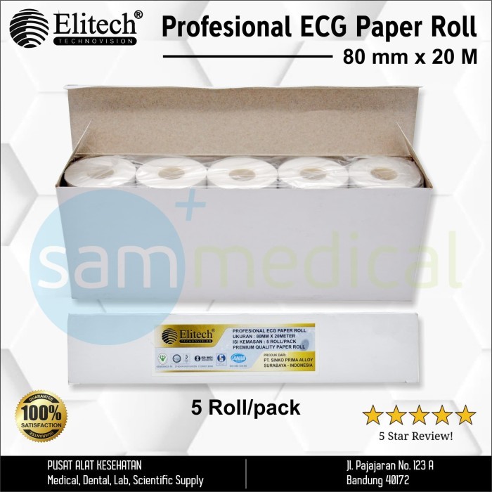 Elitech ECG Paper 80mm x 20m - Kertas EKG/ECG @ pcs
