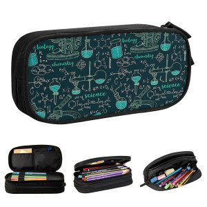 

LabTestKit Vintage Old Chemistry Laboratory Pencil Cases Microscope Tubes Formulas Pen Box Pencil Bags Student School Supplies Pencilcases Brand New
