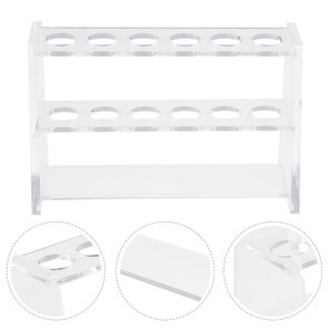 LabTestKit Durable Acrylic Test Tube Rack 2 Layer Centrifuge Tube Stand Convenient Test Tube Holder 