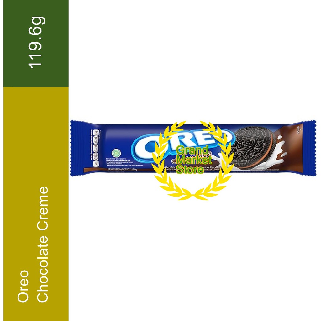 

Oreo Biskuit Cokelat 119.6g Oreo Chocolate Cream 119g Biskuit Oreo Chocolate Creme 119.6 gram