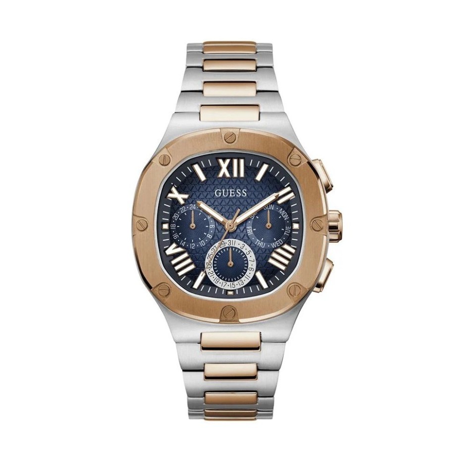 Jam Tangan GUESS Pria Original GW 0572G4 HEADLINE 2 Tone Rose Gold