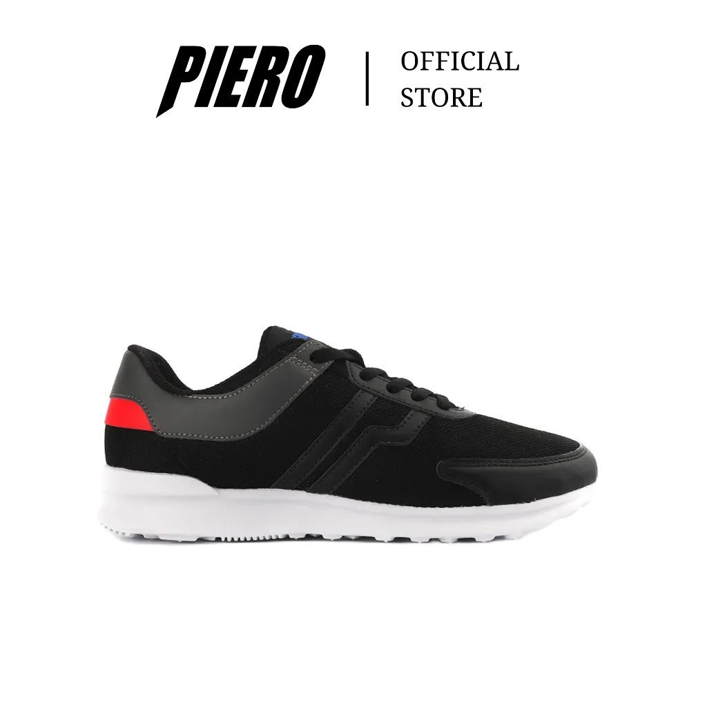 PIERO SEPATU SNEAKERS PRIA HOGAN BLACK WHITE P20953