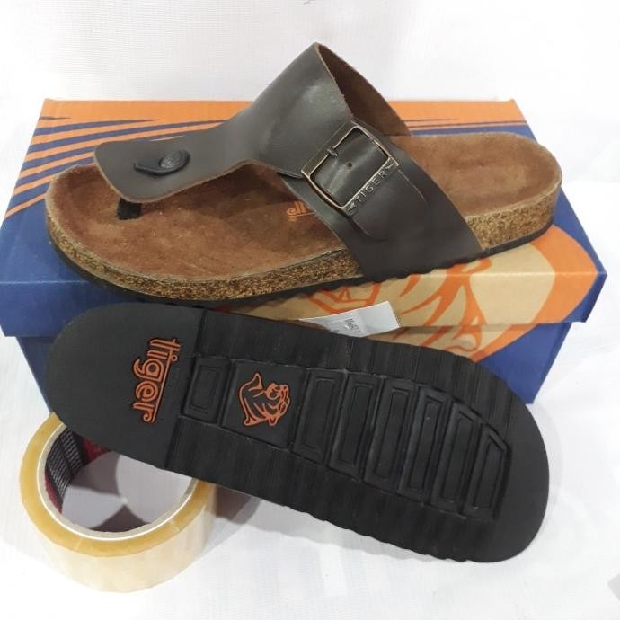 Sandal Jepit Pria Kulit Asli Tiger Original Sb-10 Sandal Jadul/Classic Kenzostore9