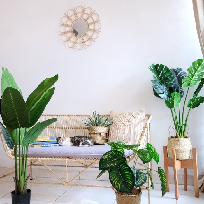 TERBARU Tanaman Palsu Monstera / Pohon Plastik Latex