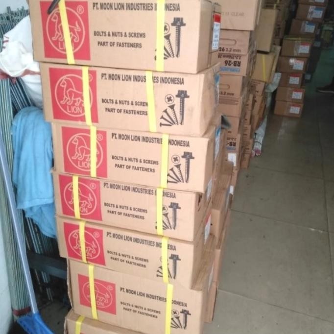 BAUT BAJA RINGAN 10X19 MOON LION/SEKRUP ROOFING PUTIH 10X19 MOON LION