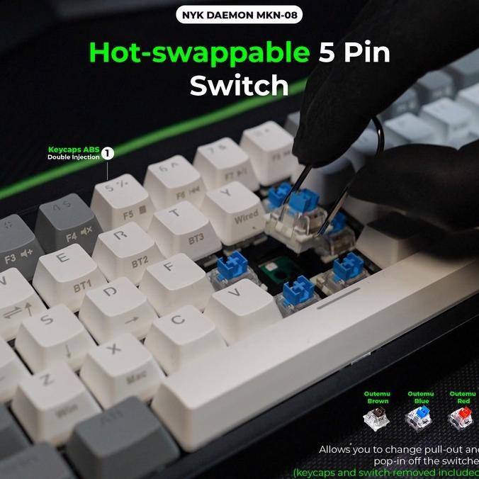 Nyk Mkn08 Keyboard Mechanical Nyk Nemesis Daemon Mkn-08 Mkn 08 Storemilo727