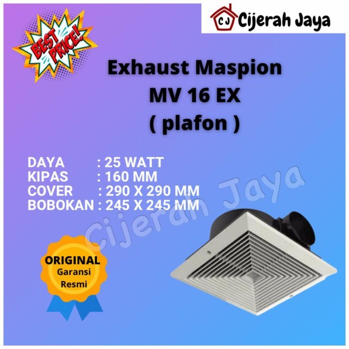 Exhaust Fan Maspion MV 16 EX ( 6 inch )
