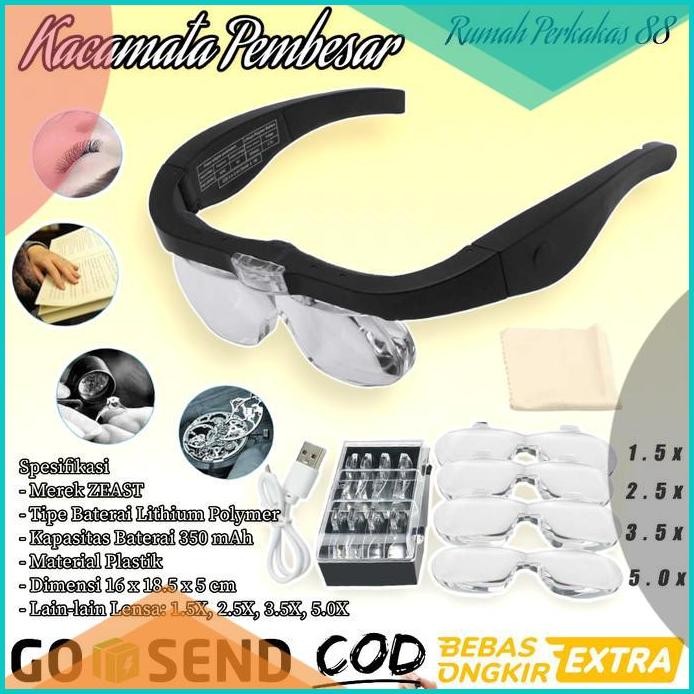 

Kacamata Pembesar Reparasi Jam 5x Magnifier 2 LED 07D35Z4 selamat berb