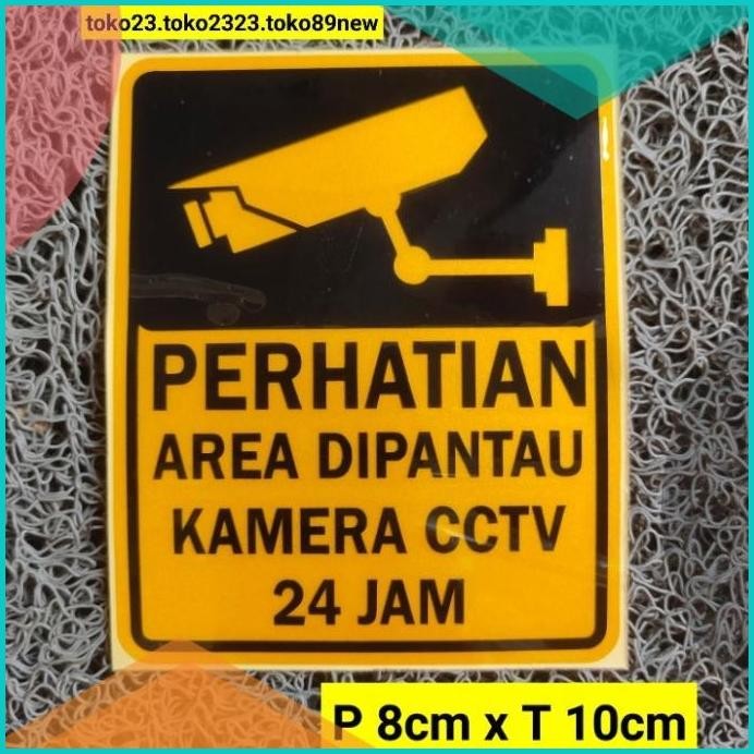 

stiker cctv stiker cutting perhatian area dipantau cctv 07D35Z4 Ready