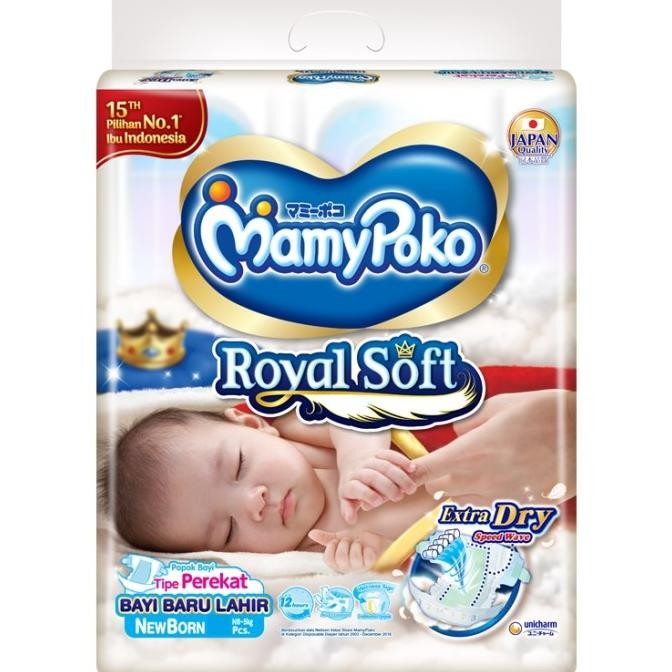 Mamypoko Royal Soft Tape Newborn 14 Terlaris