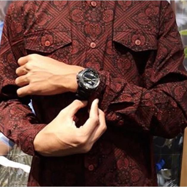 Sale Baju Kemeja Panjang Batik EIGER H401 Peasley 1989 Red