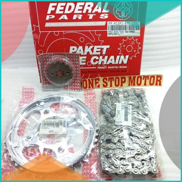 Gear Set Gir paket Honda MEGAPRO 150 New Verza KYE ASLI FEDERAL ASTRA