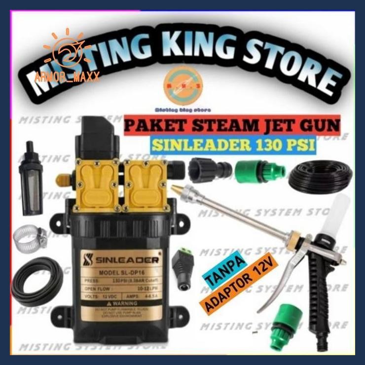 Paket Alat Cuci Mobil Motor Ac Sprayer Pompa Dc Double Pump Sinleader
