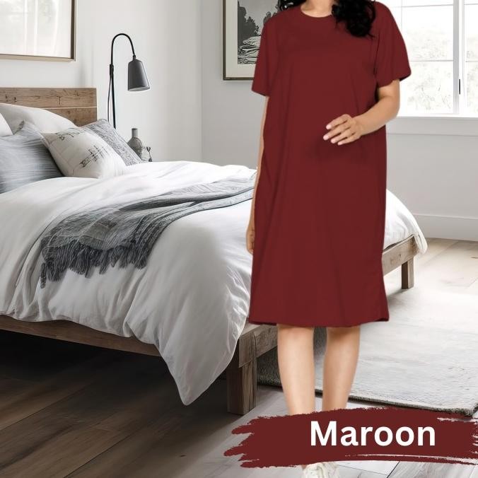 Grosir Daster Kaos Jumbo Cotton Combed 30S Plain Katun Dress Casual Katun