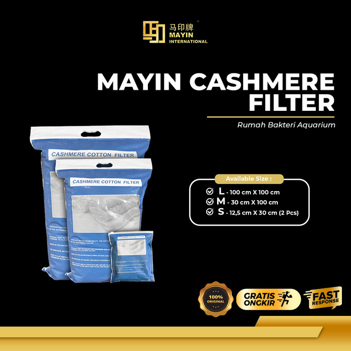 TERBAIK Mayin Cashmere Cotton Filter mekanis kapas busa aquarium ikan - Size L