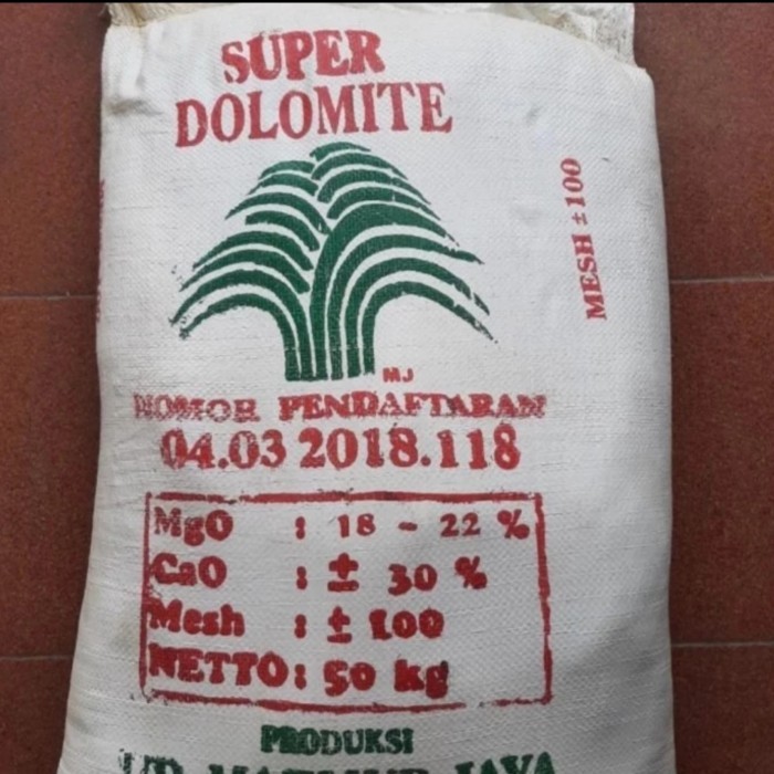Pupuk Dolomite/Kapur Dolomite Super Untuk Pertanian @50 kg/krg Gojek