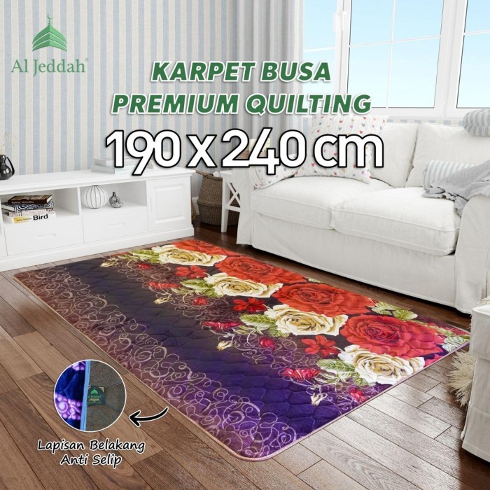 KARPET BUSA LANTAI 190X240 ANTI SLIP BUSA PREMIUM QUILTING TEBAL EMPUK