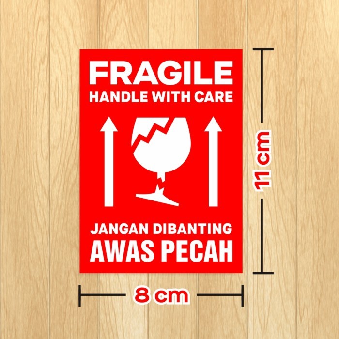 

Sticker Fragile Awas Pecah Jangan Dibanting 11 X 8 Cm/ 1 Roll/ 200 Pcs