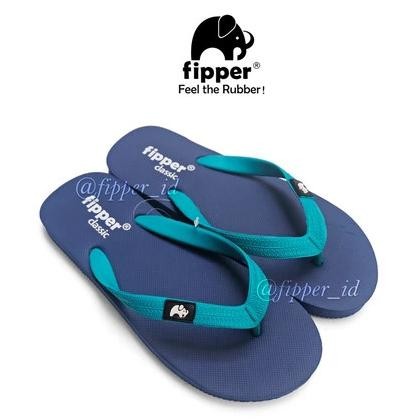 [FIPPER CLASSIC] - Navy/Green Philips - Sandal Jepit Pria & Wanita Original