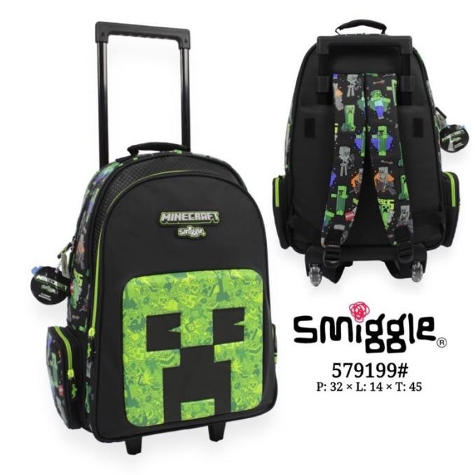 smiggle minecraft tas ransel minecraft double dekker dompet smiggle