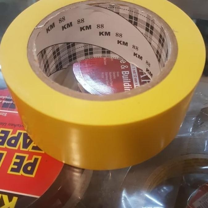 

FLOOR MARKING TAPE KM 48MM X 33M KUNING LAKBAN LANTAI KM ISOLASI ASLI