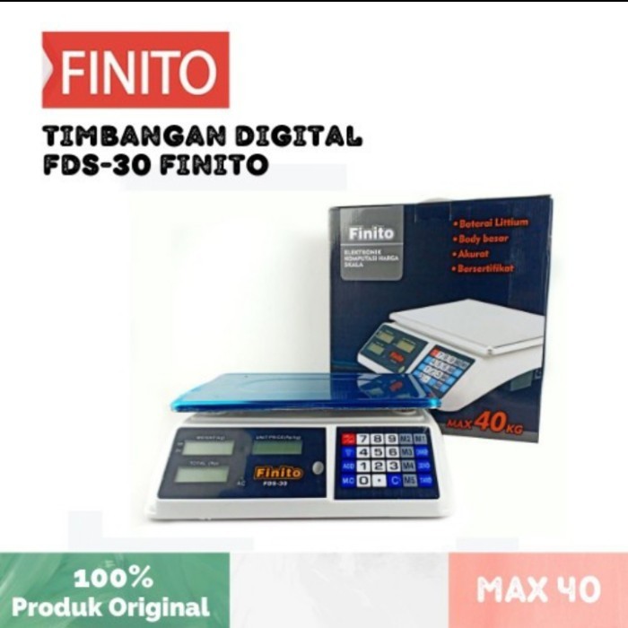 Timbangan Digital Finito 40 Kg/40Kg Fds 30/Fds30 Timbangan Buah Sayur