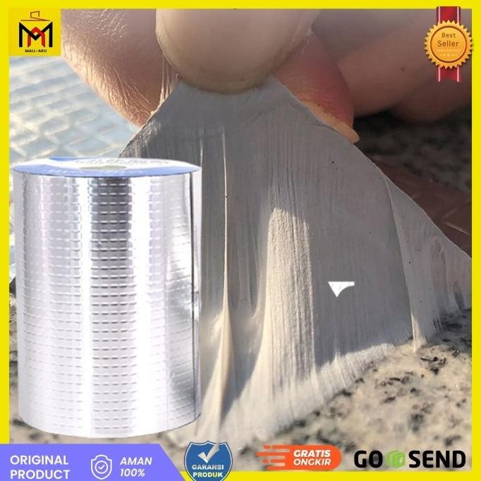 

LAKBAN PEREKAT SUPER ANTI BOCOR ANTI AIR ALUMINIUM FOIL 15CM X 10M ASLI