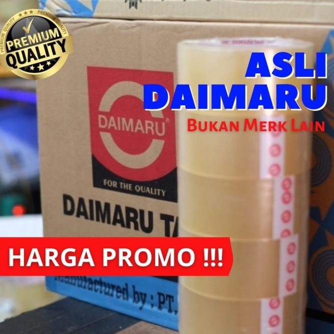 

PAKET 6 PCS LAKBAN DAIMARU BENING COKLAT 2 INCH 48MM X 90 YARD ASLI