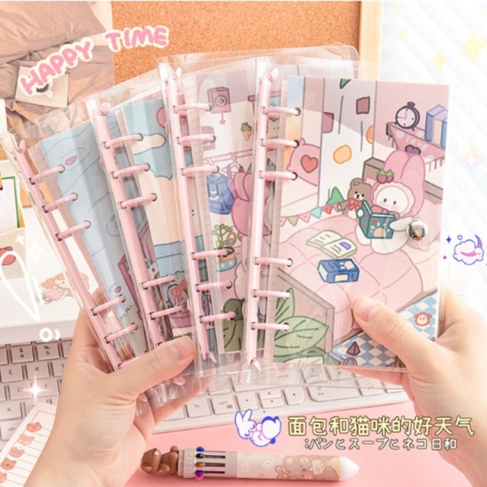 

DISKON Buku Agenda / Notebook / Binder PVC A6 Motif Lucu MK-2006