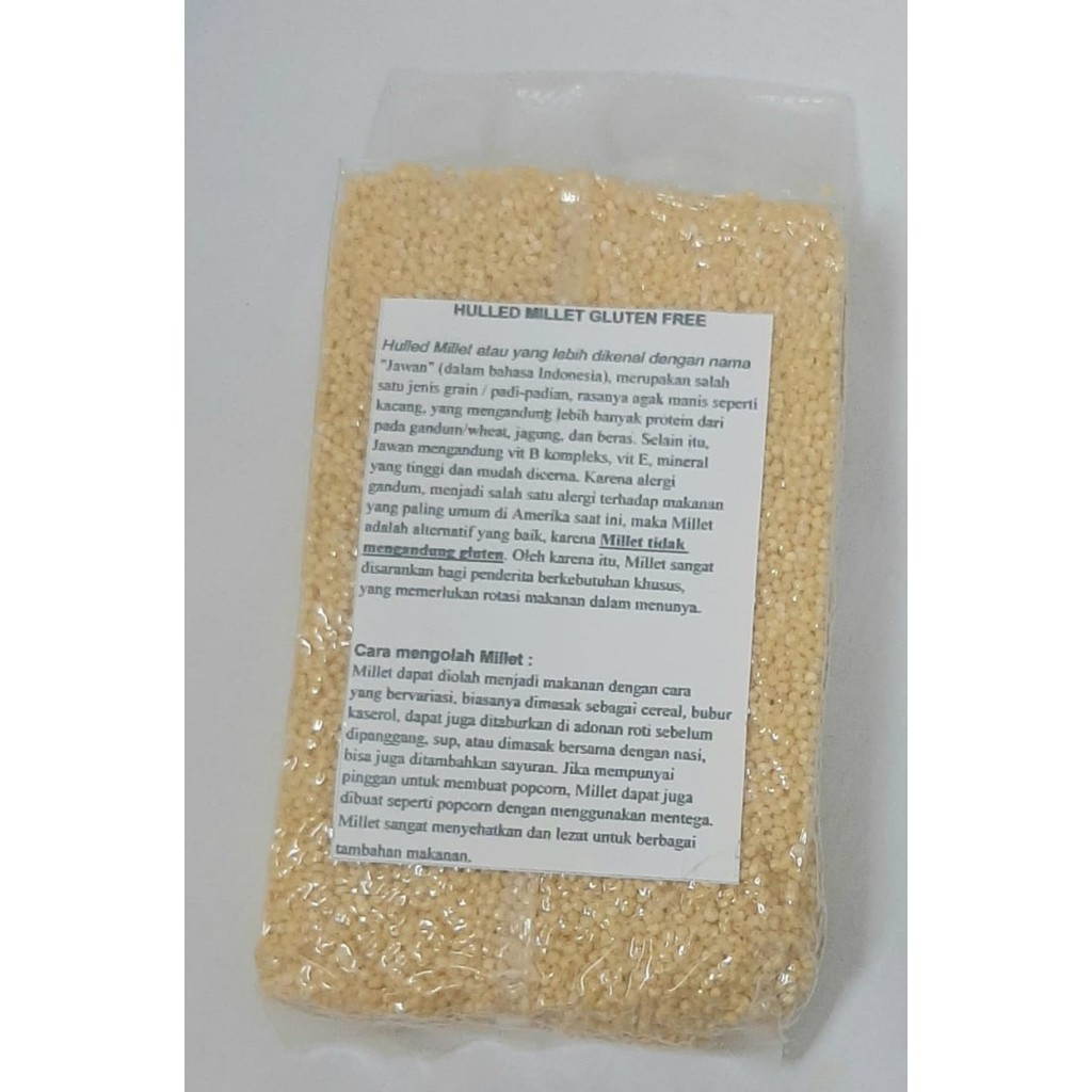 

ORGANIC SHOP - HULLET MILLET (GLUTEN FREE) - 500 GR