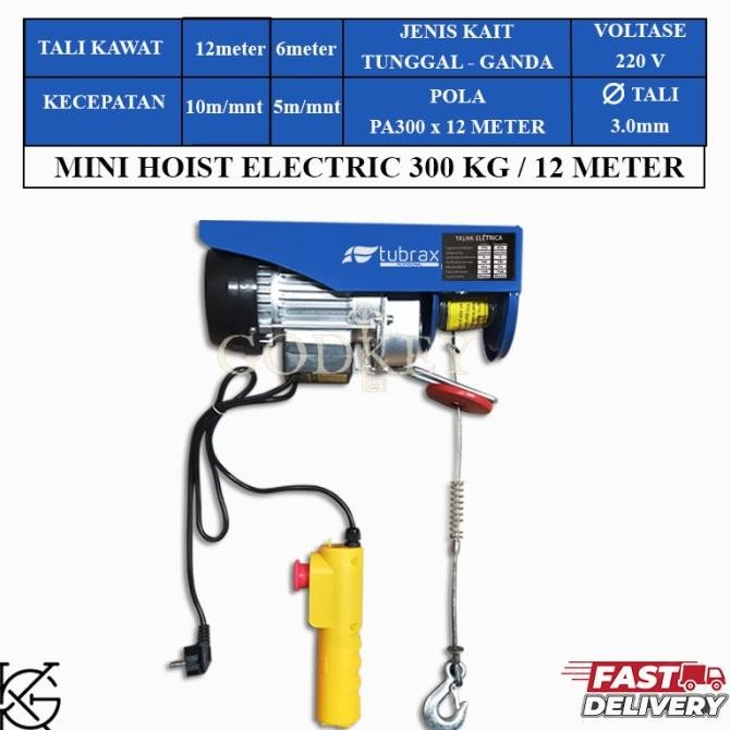 Mini Hoist Electric / Katrol Elektrik / Kerekan Elektrik Pa 300