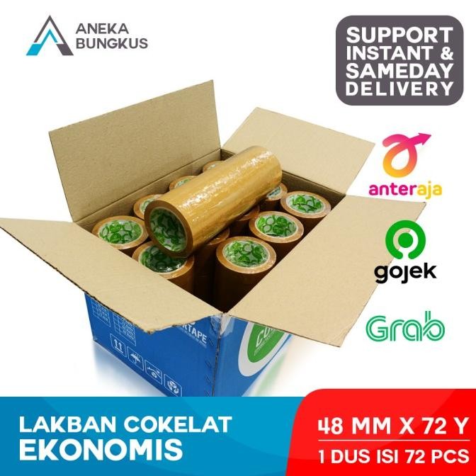 

LAKBAN CORTAPE COKELAT 48 MM X 90 YARD 1 DUS | PER DUS GOJEK/GRAB ASLI