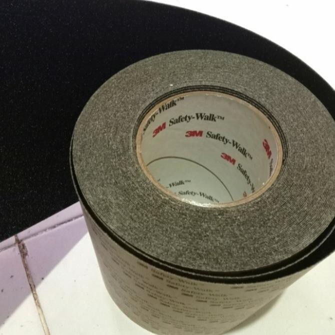 

LAKBAN ANTI SLIP HITAM BUAT TANGGA 3M SAFETY WALK UKURAN 15CM X 1.MTR ASLI