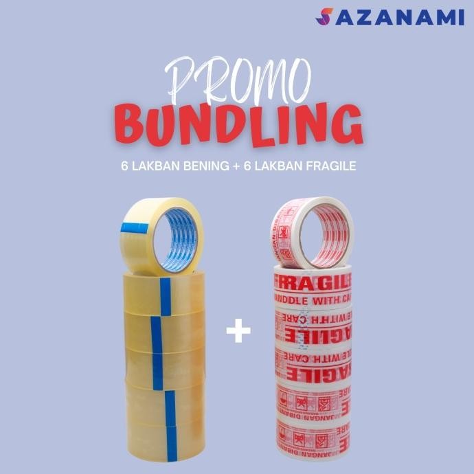 

PACKING HEMAT 2C 6 ROLL LAKBAN BENING 90Y + 6 ROLL LAKBAN FRAGILE ASLI