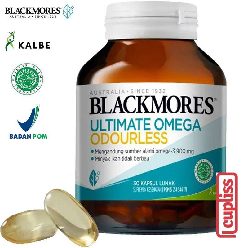 BLACKMORES Multivitamin Oudourless Ultimate Omega 3 - 30 caps BPOM Kalbe