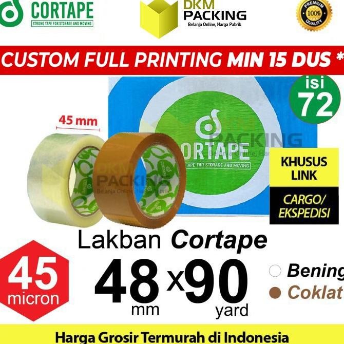 

LAKBAN 48MM X 90YARD CORTAPE PLAKBAN ISOLASI PREMIUM TERMURAH /DUS ASLI