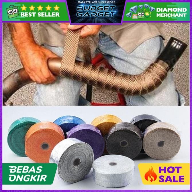 

EXHAUST WRAP LAKBAN PEREDAM PANAS KNALPOT ASLI