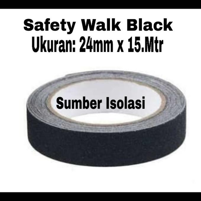 

SAFETY WALK ISOLASI ANTI SLIP BLCAK UKURAN 1"INCI X 15.M LAKBAN KASAR ASLI
