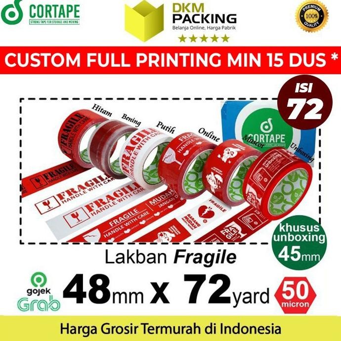 

LAKBAN FRAGILE 48MM PREMIUM PLAKBAN ISOLASI TERMURAH OJOL /DUS ASLI