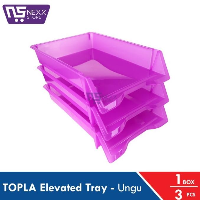 

Topla Elevated Tray / Rak Susun Plastik 3 Tingkat (Folio)
