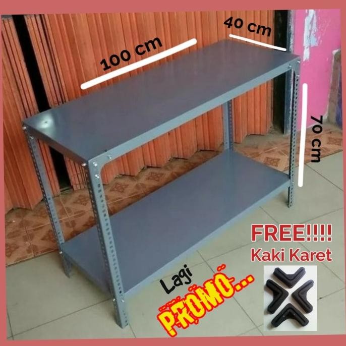 Meja Kompor / Televisi / Aquarium - Rak Besi Siku 2 Susun Serbaguna