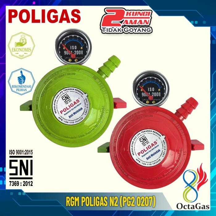 POLIGAS REGURATOR GAS DOUBLE LOCK
