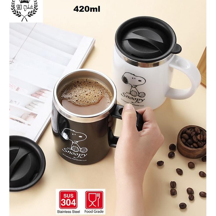 Cangkir Mug Stainless 304 SUS Vacuum insulated mug Snoopy Original