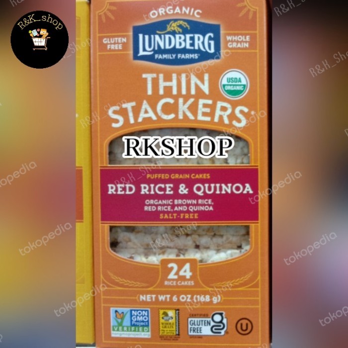 

LUNDBERG ORGANIC THIN STACKERS RED RICE & QUINOA 168GR