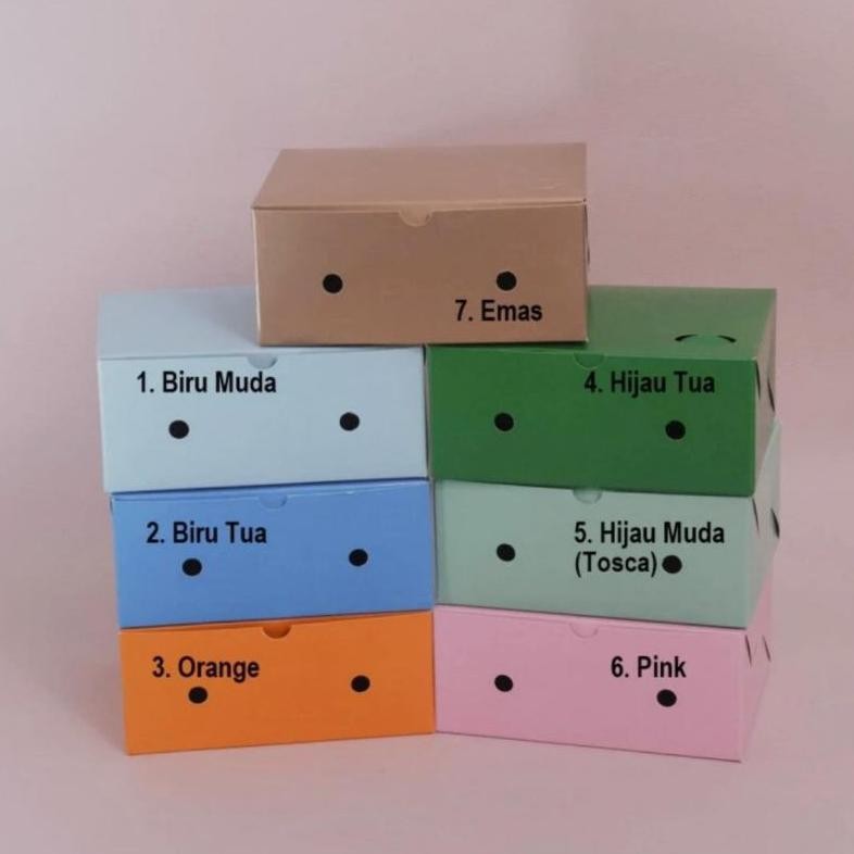 

COD Dus Snack Kotak Kue Makanan Kecil Warna 16x12x7 ( 100 pcs ) ukd-