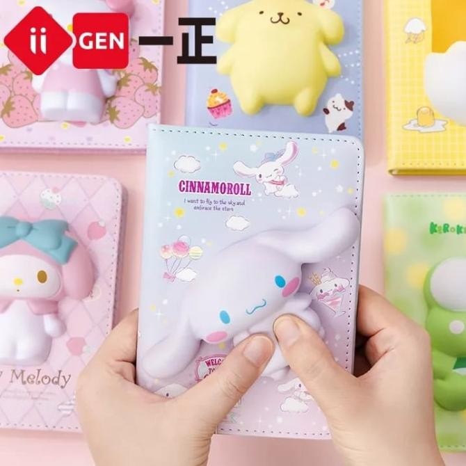 

Buku Diary Squishy Book Kawai Notebook Sanrio Agenda Kuromi Cinnamo Original Dan Terpercaya